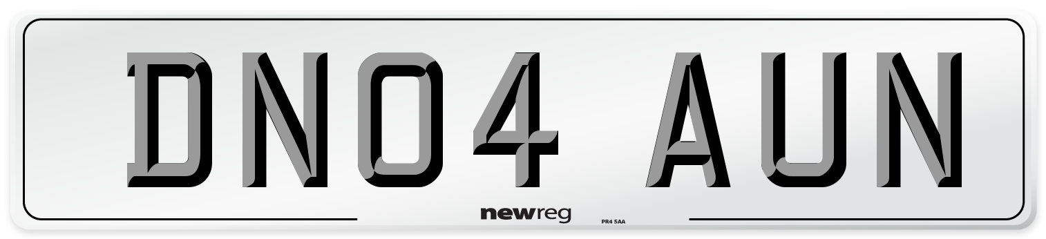 DN04 AUN Number Plate from New Reg